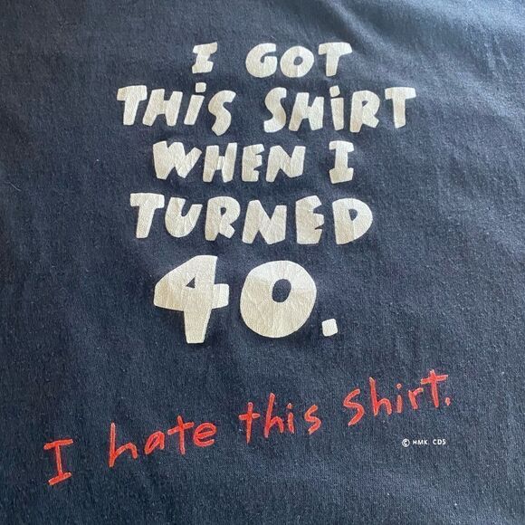 Vintage 40th Bday Shirt Black Large Single Stitch - Picture 4 of 5